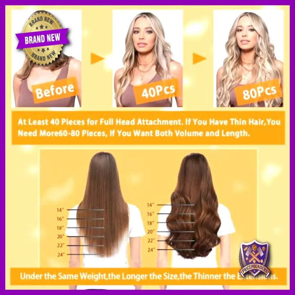 18 Inch Human Hair Tape Extensions 20pcs Straight Seamless Invisible
